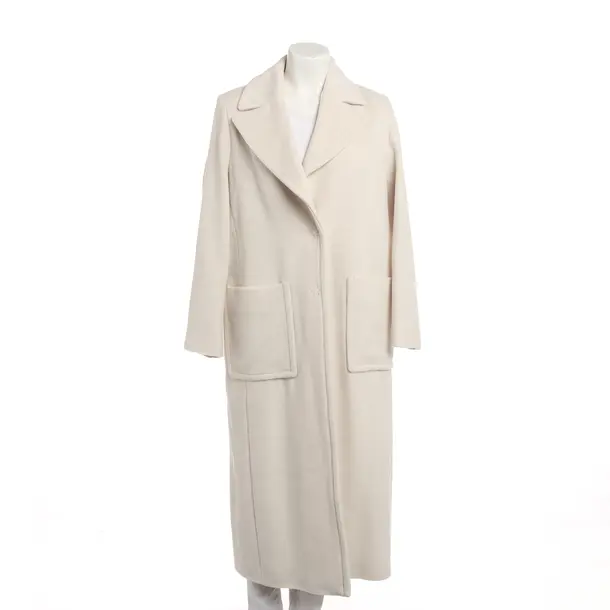 Mid-Season Coat, in Beige, Wool, Marc Cain