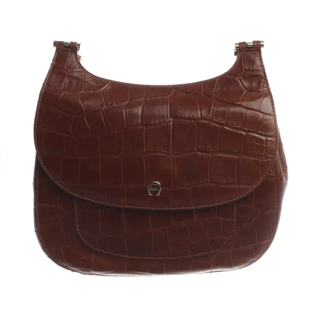 Schultertasche, in Braun, Leder, Aigner