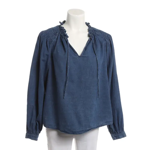 Bluse, in Blau, Baumwolle, Closed