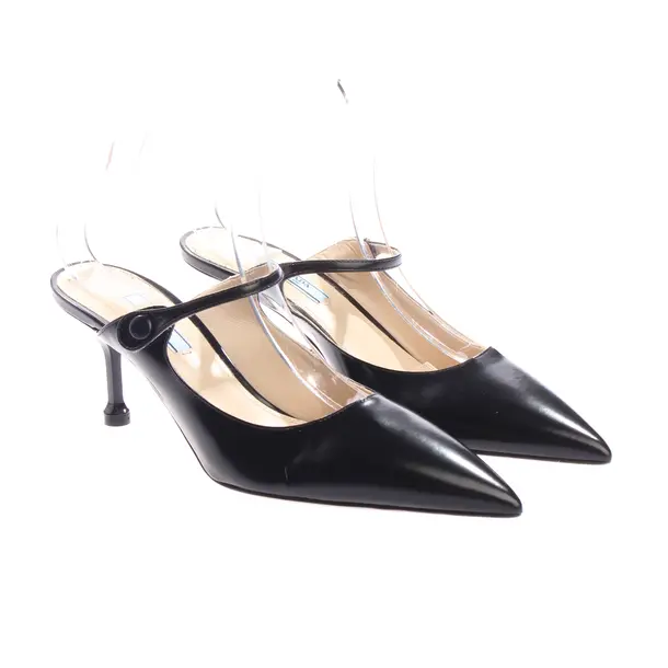 Heeled Mules, in Black, Prada