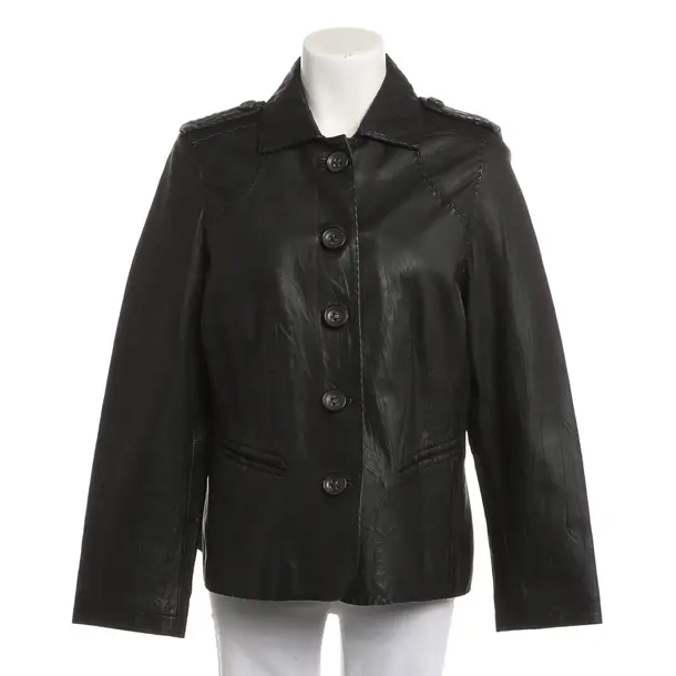 Giacca in pelle, in Nero, Pelle, Riani