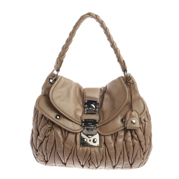 Schultertasche, in Braun, Leder, Miu Miu