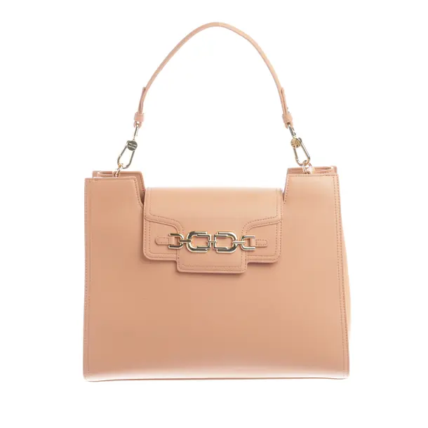 Schultertasche, in Apricot, Leder, Elisabetta Franchi