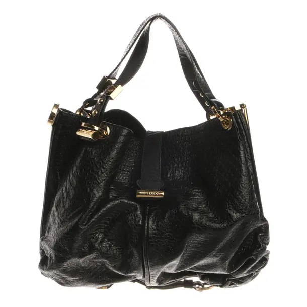 Schultertasche, in Schwarz, Leder, Jimmy Choo
