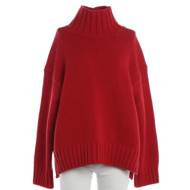 Wool Jumper, in Red, Wool, Closed