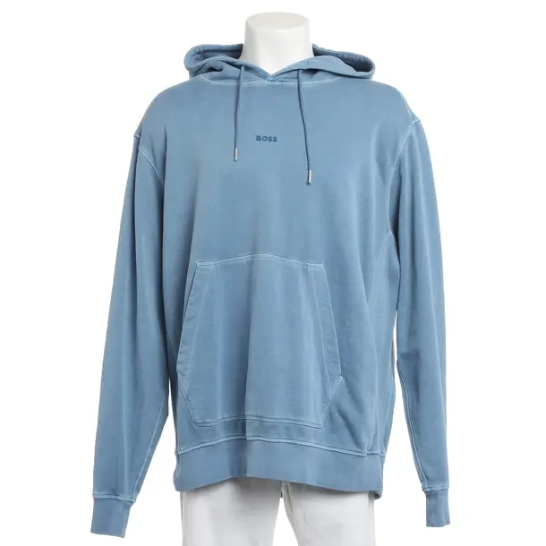 Felpa con cappuccio, in Azzurro, Cotone, Hugo Boss Arancione