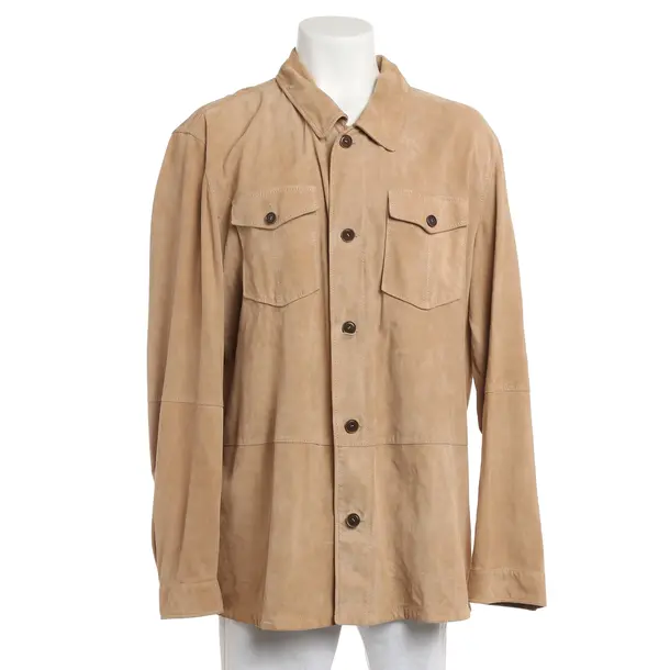 Shirt, in Camel, Leather, Windsor