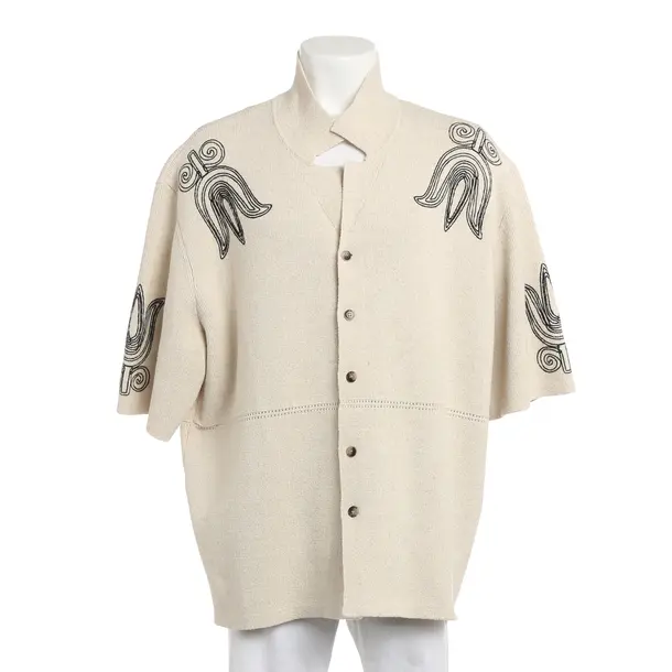 Cardigan, in Beige, Cotton, Nanushka