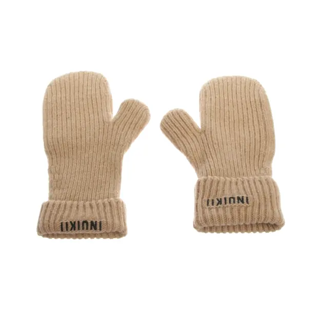 Gloves, in Light Brown, Wool, INUIKII