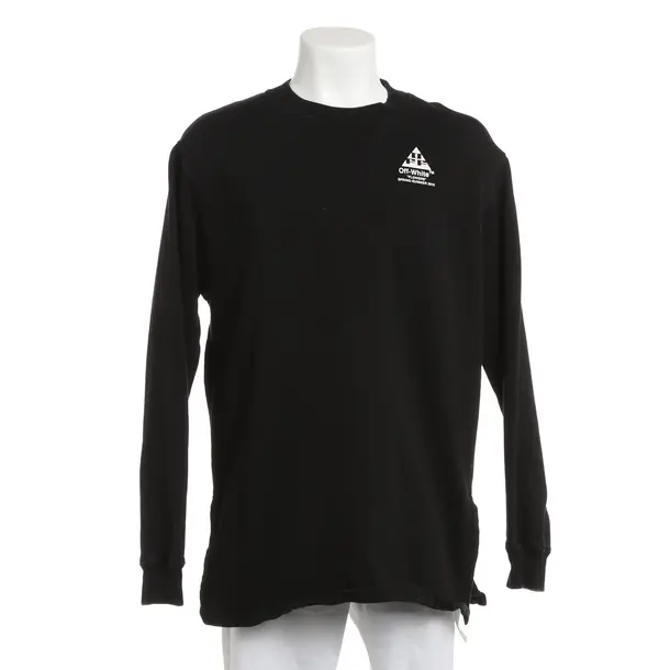 Sweatshirt, in Black, Cotton, Off-White