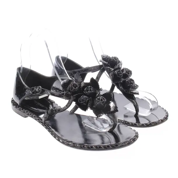 Riemchensandalen, in Schwarz, Bottega Veneta