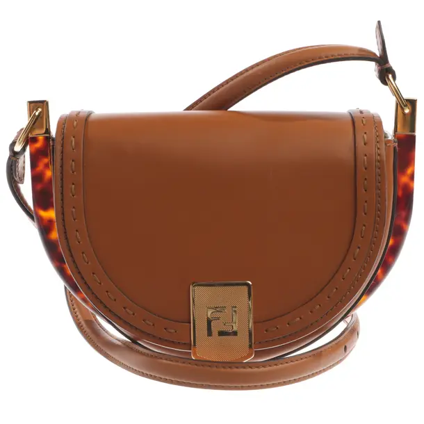Schultertasche, in Hellbraun, Leder, Fendi