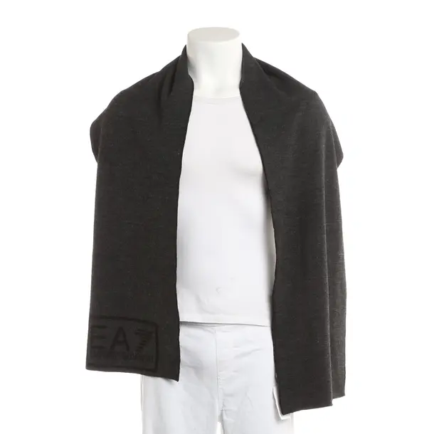 Schal, in Dunkelgrau, Wolle, Emporio Armani