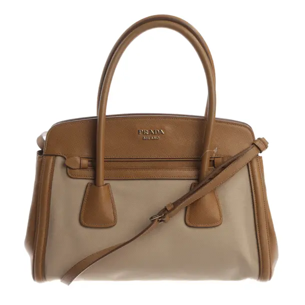 Handbag, in Light Brown, Leather, Prada