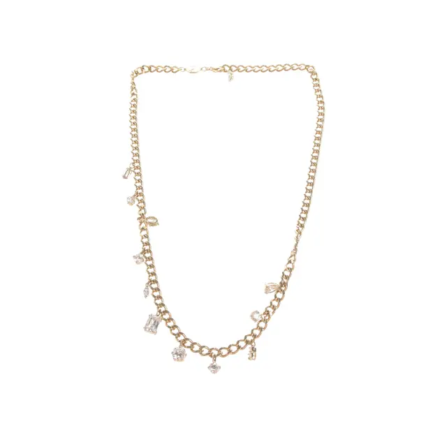 Halskette, in Gold, Metall (metallisch, metallisiert), Swarovski