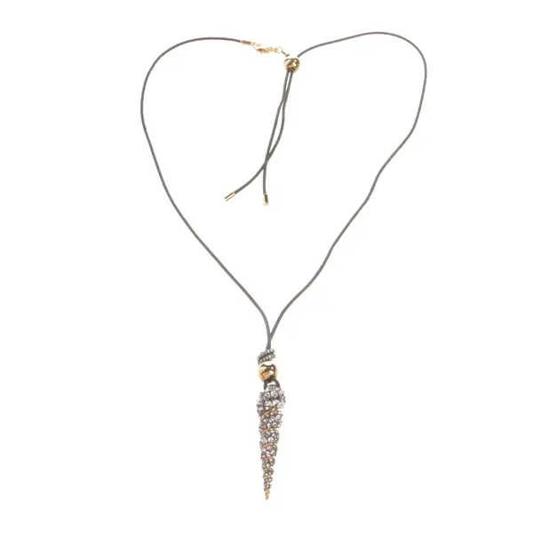 Necklace, in Black, Metal (metallic, metallized), Swarovski