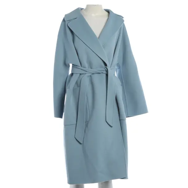 Mid-Season Coat, in Blue, Wool, Max Mara