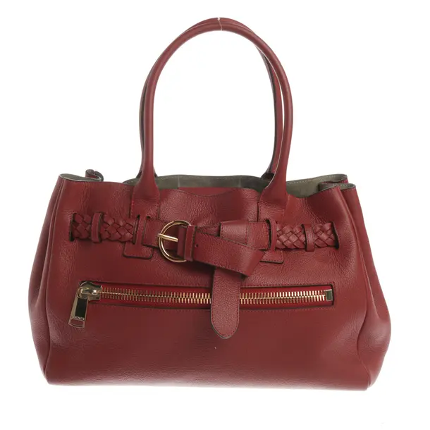 Schultertasche, in Rot, Leder, Bogner