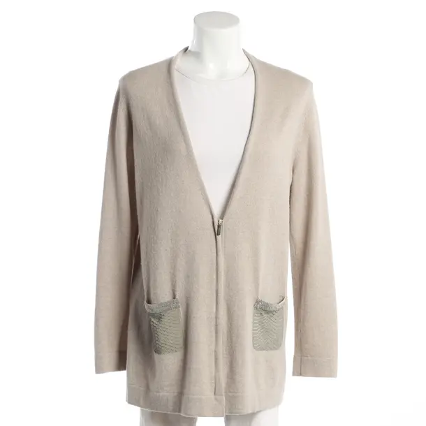 Cardigan, in Beige, Cashmere, Fabiana Filippi