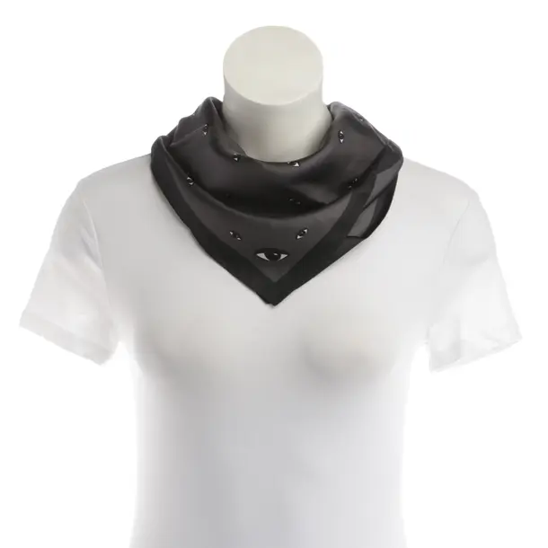 Shawl, in Dark Gray, Silk, Kenzo