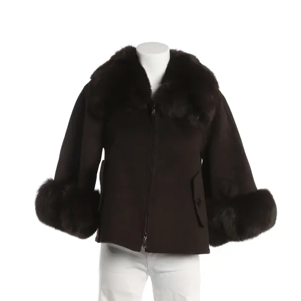 Übergangsjacke, in Dunkelbraun, Wolle, Sportmax