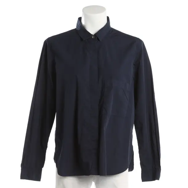 Bluse, in Navy, Baumwolle, Closed