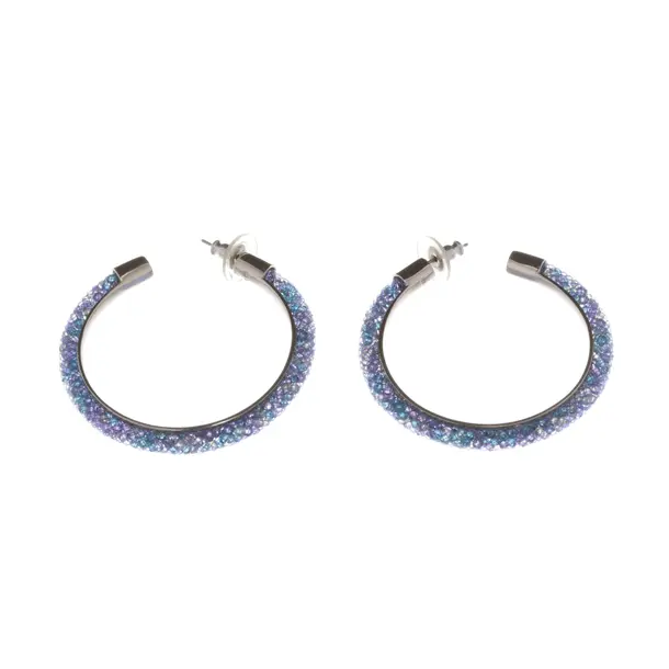 Orecchini, in Blu, Metallo (metallico, metallizzato), Swarovski