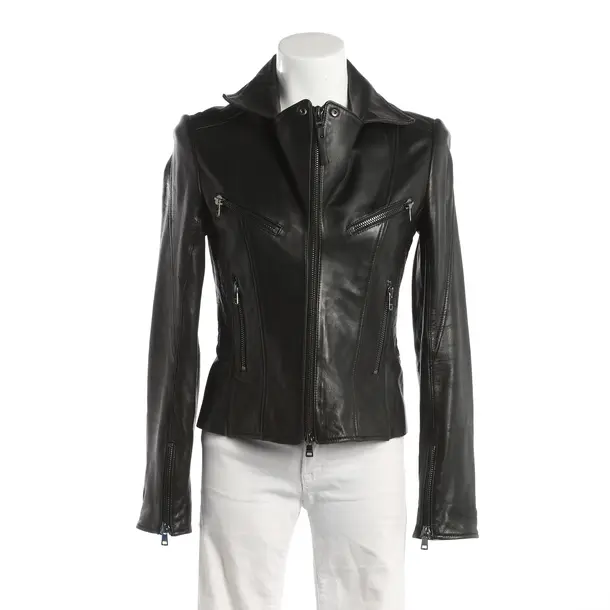 LeatherJacket, in Black, Leather, Marc Cain Sports