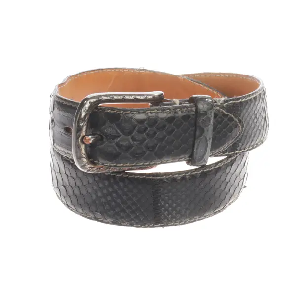 Belt, in Dark Gray, Leather, Reptile´s House