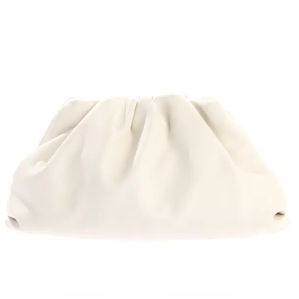 Clutch, in Weiß, Leder, Bottega Veneta