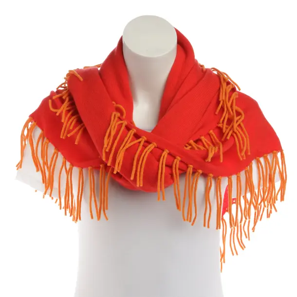 Scarf, in Dark Orange, Wool, Herzensangelegenheit