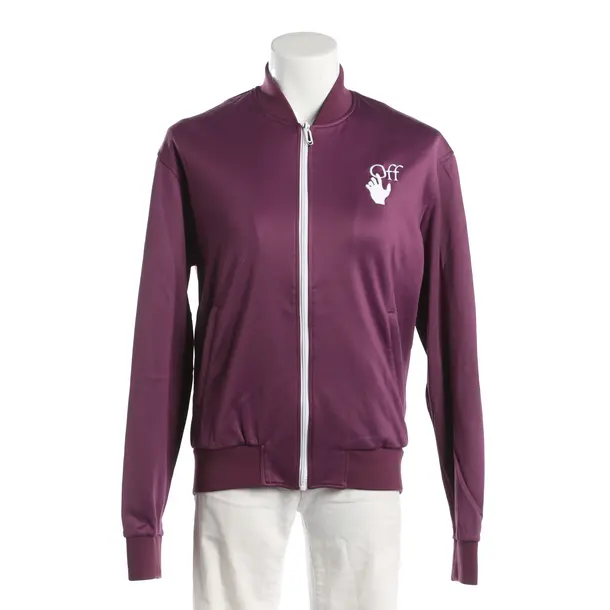 Sweatjacke, in Lila, Polyester, Off-White