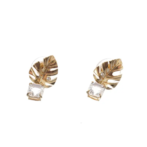 Ohrringe, in Gold, Metall (metallisch, metallisiert), Swarovski