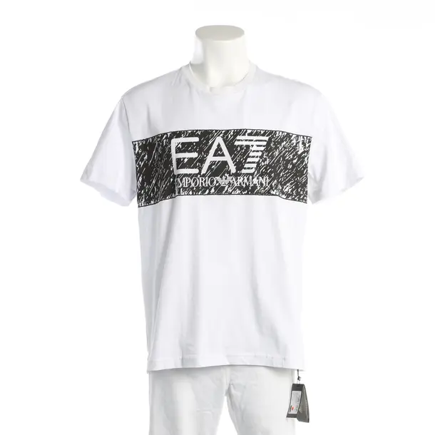 T-Shirt, in Weiß, Baumwolle, Emporio Armani