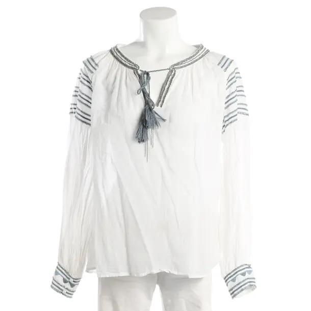 Blouse, in White, Cotton, Mos Mosh