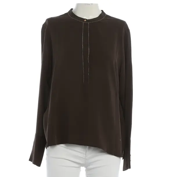 Blouse, in Brown, Silk, Mos Mosh