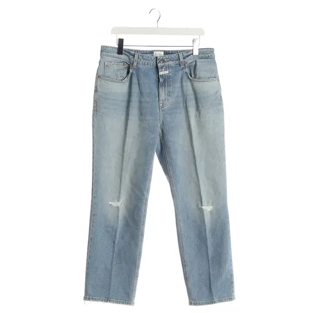 Jeans straight fit, in Azzurro, Cotone, Chiuso