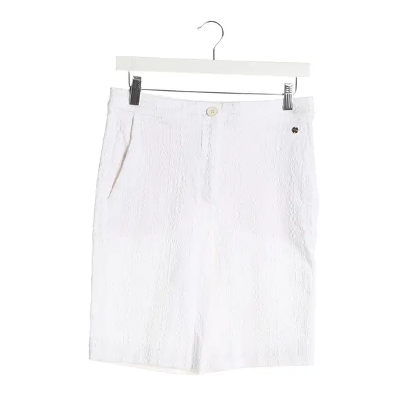 Bermuda Shorts, in White, Cotton, Marc Cain