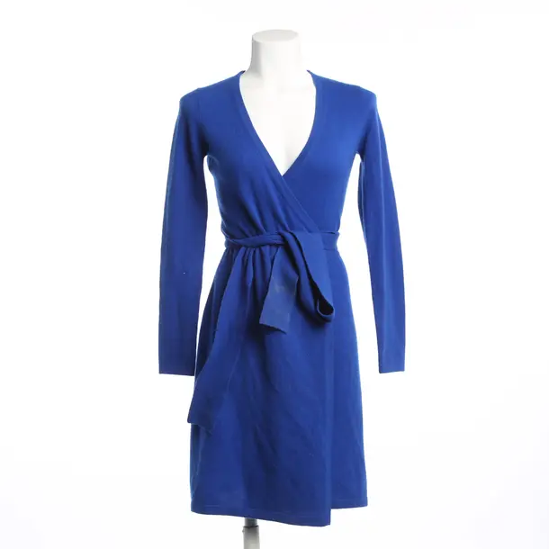 Kleid, in Blau, Kaschmir, Diane von Furstenberg