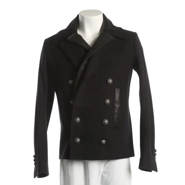 Mid-Season Jacket, in Black, Wool, Balmain