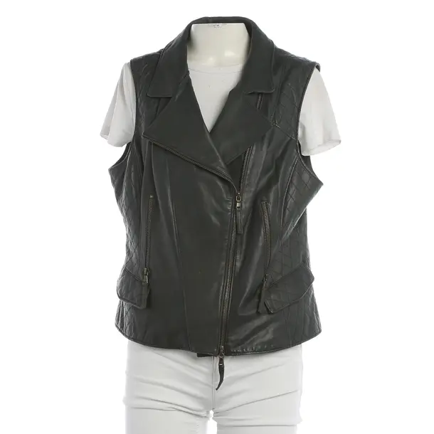 Vest, in Gray, Leather, Marc Cain Sports