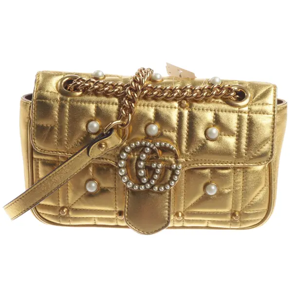 Borsa a cinture a tracolla, in Oro, Pelle, Gucci