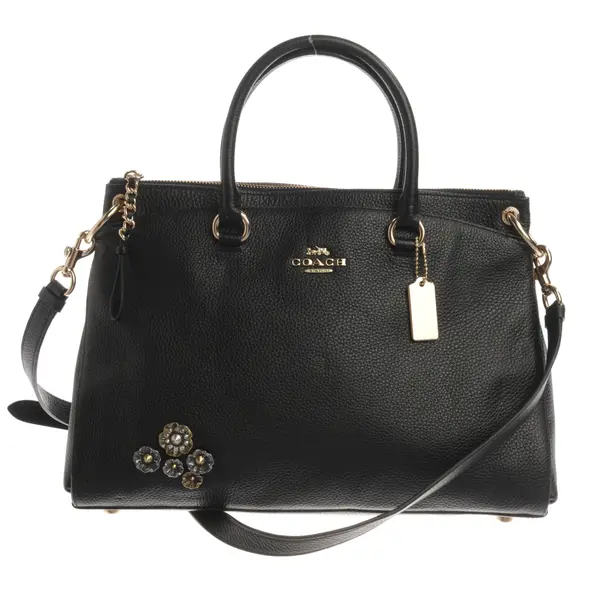 Handtasche, in Schwarz, Leder, Coach