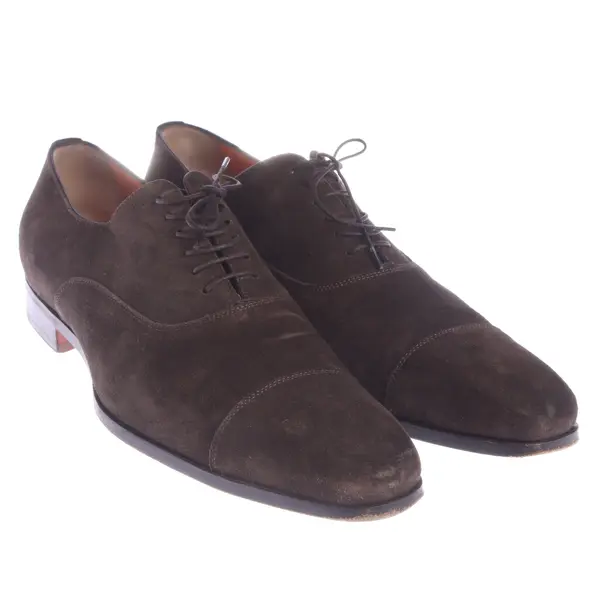 Lace Up Shoes, in Dark Brown, Santoni