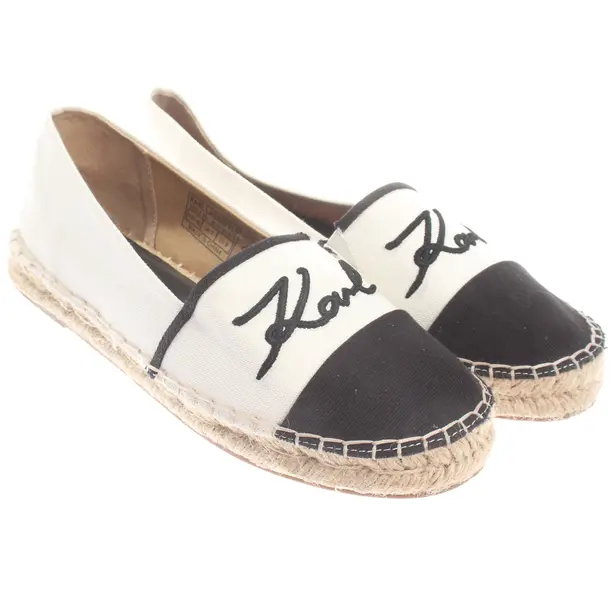 Espadrilles, in Weiß, Karl Lagerfeld