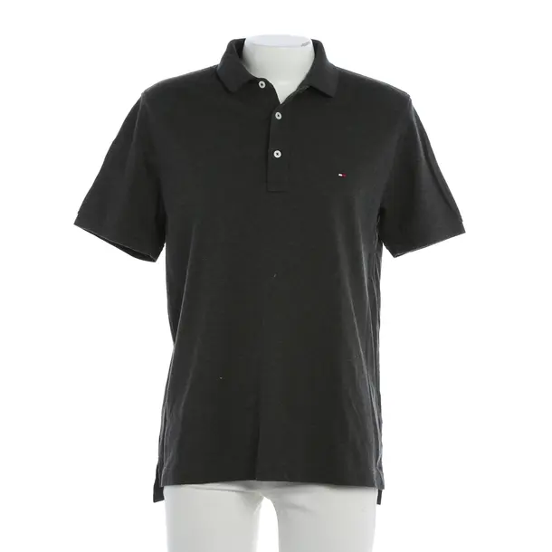 Poloshirt, in Dunkelgrau, Baumwolle, Tommy Hilfiger