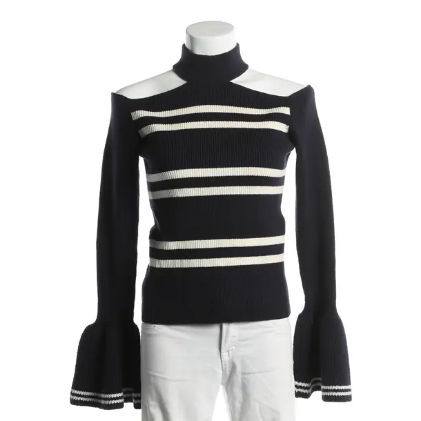 Jumper, in Navy, Cotton, self-portrait