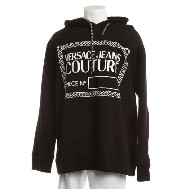 Felpa con cappuccio, in Nero, Cotone, Versace Jeans Couture