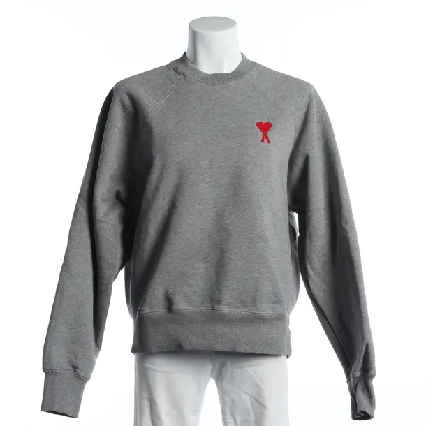 Sweatshirt, in Grau, Baumwolle, Ami Paris
