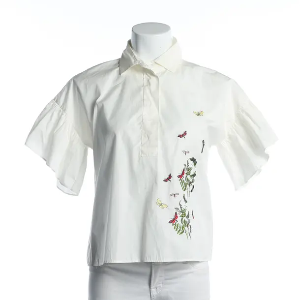 Bluse, in Weiß, Baumwolle, Max Mara